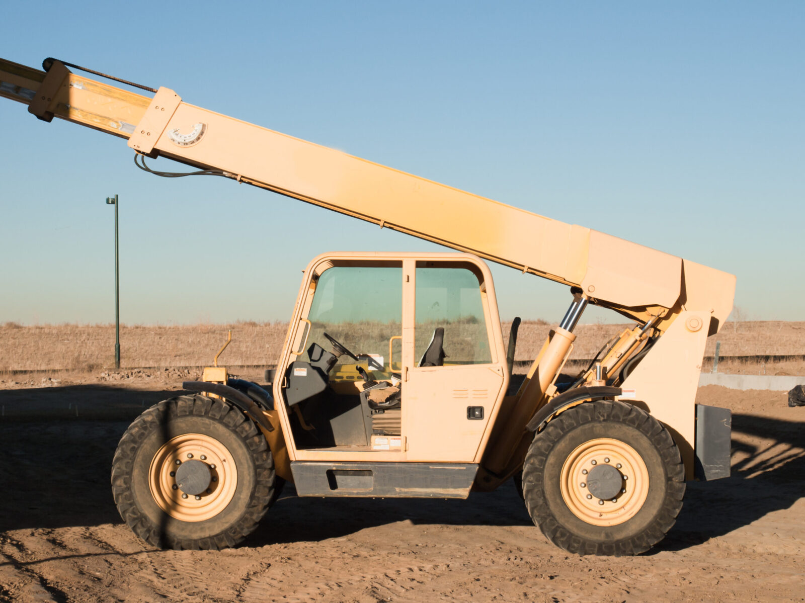 Generic rough terrain forklift or handler working on a construction site